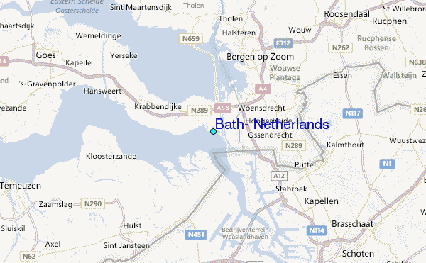 Bath, Netherlands Tide Station Location Map