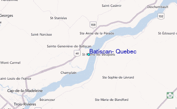 Batiscan, Quebec Tide Station Location Map