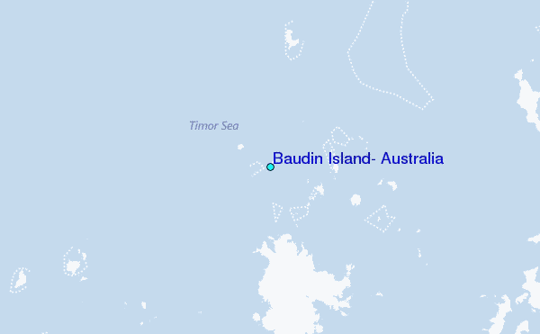 Baudin Island, Australia Tide Station Location Map