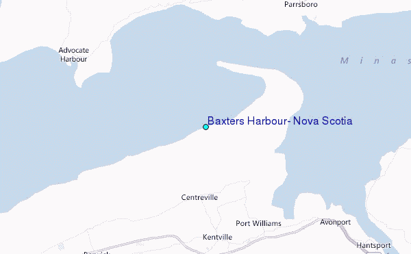 Baxters Harbour, Nova Scotia Tide Station Location Map