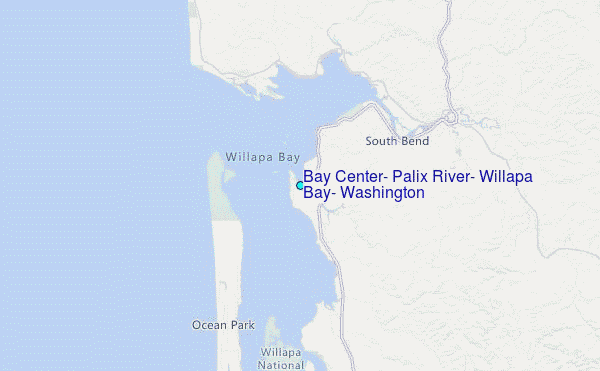 Bay Center, Palix River, Willapa Bay, Washington Tide Station Location Map