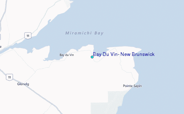 Bay Du Vin, New Brunswick Tide Station Location Map