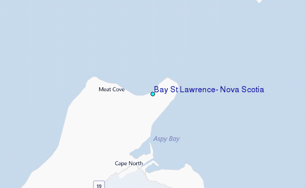 Bay St Lawrence, Nova Scotia Tide Station Location Map