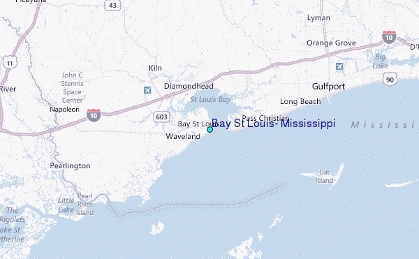 Bay St Louis, Mississippi Tide Station Location Map