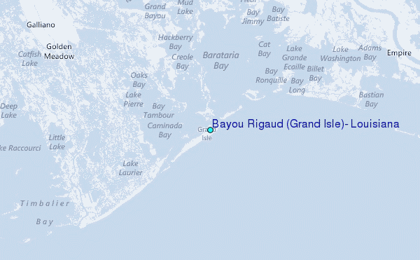 Bayou Rigaud (Grand Isle), Louisiana Tide Station Location Map