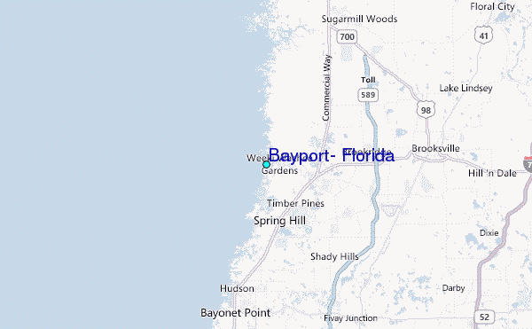 Bayport, Florida Tide Station Location Map
