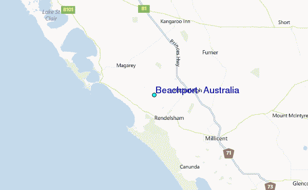 Beachport, Australia Tide Station Location Map