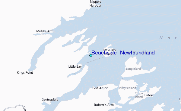 Beachside, Newfoundland Tide Station Location Map