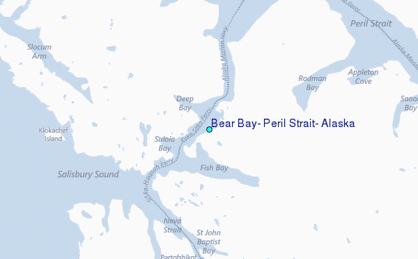 Bear Bay, Peril Strait, Alaska Tide Station Location Map