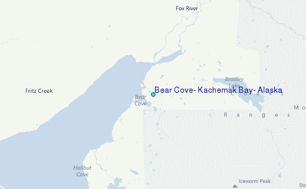 Bear Cove, Kachemak Bay, Alaska Tide Station Location Map