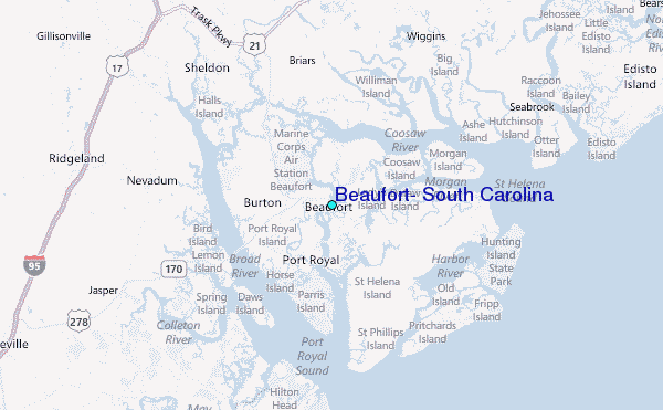 Beaufort, South Carolina Tide Station Location Map