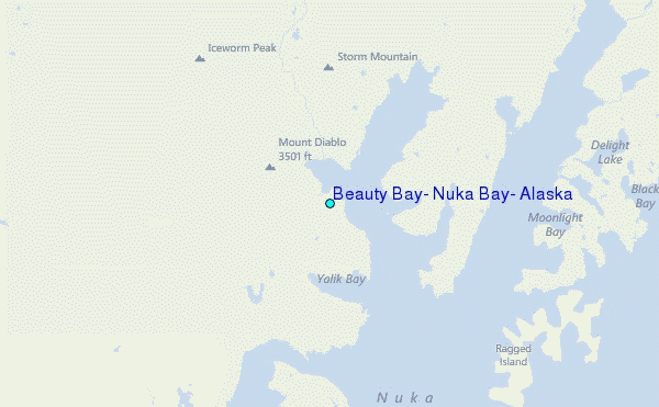 Beauty Bay, Nuka Bay, Alaska Tide Station Location Map