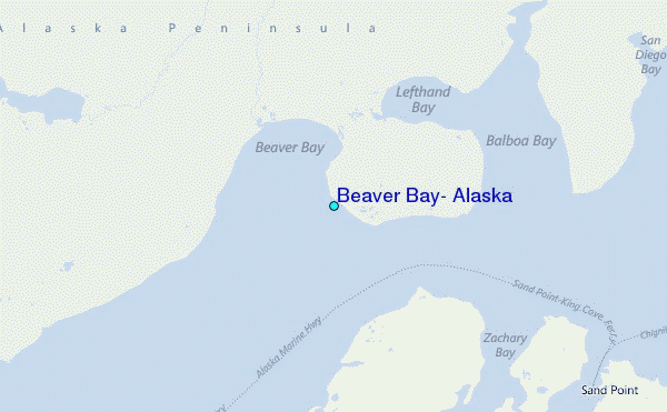 Beaver Bay, Alaska Tide Station Location Map