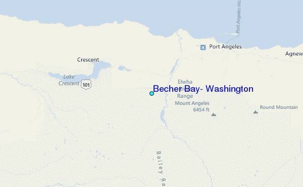 Becher Bay, Washington Tide Station Location Map