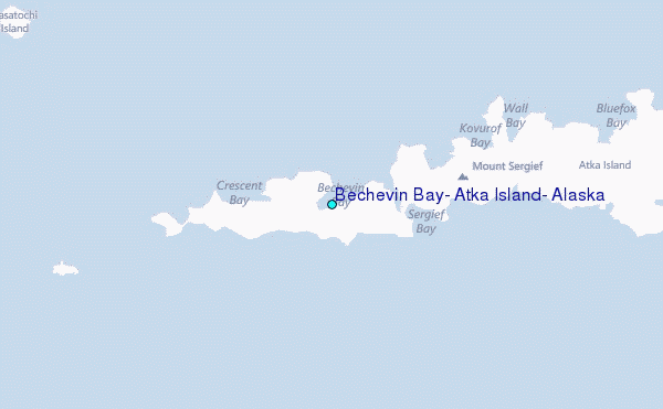 Bechevin Bay, Atka Island, Alaska Tide Station Location Map