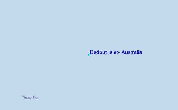 Bedout Islet, Australia Tide Station Location Map
