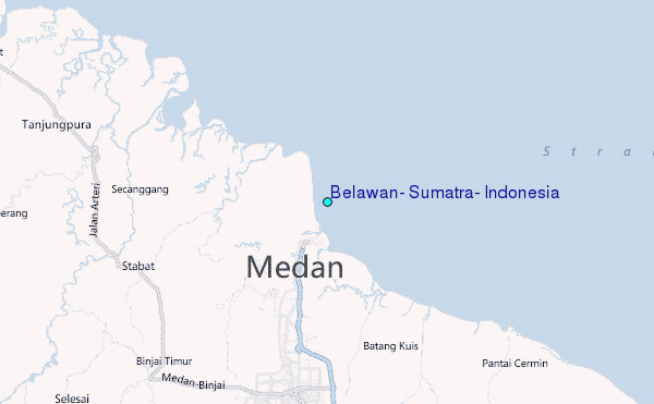 Belawan, Sumatra, Indonesia Tide Station Location Map