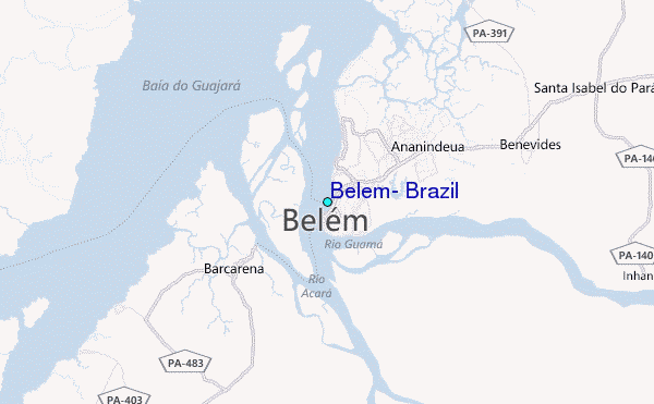 Belem, Brazil Tide Station Location Map