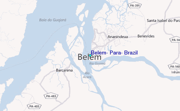 Belem, Para, Brazil Tide Station Location Map