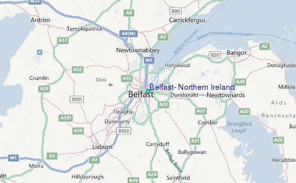 Belfast, Northern Ireland Tide Station Location Map