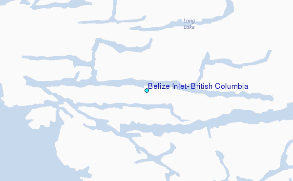 Belize Inlet, British Columbia Tide Station Location Map