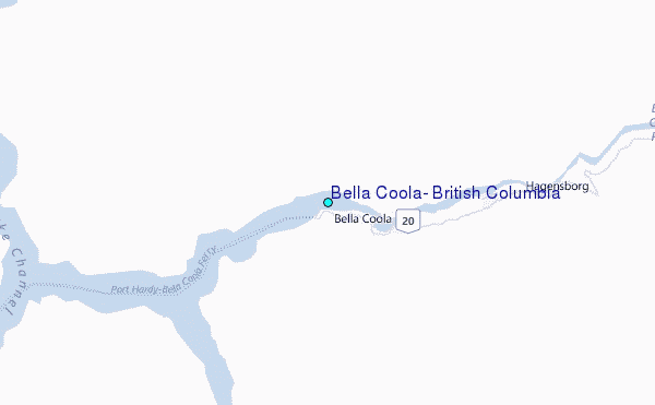 Bella Coola, British Columbia Tide Station Location Map