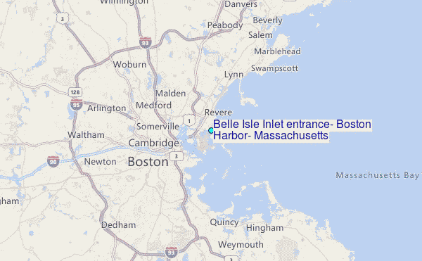 Belle Isle Inlet entrance, Boston Harbor, Massachusetts Tide Station Location Map