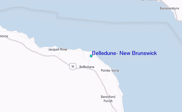 Belledune, New Brunswick Tide Station Location Map