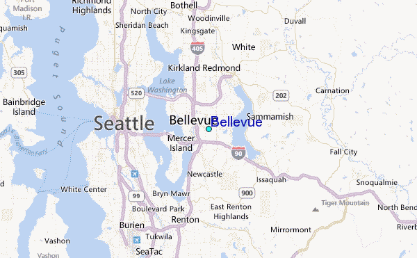 Bellevue Tide Station Location Map