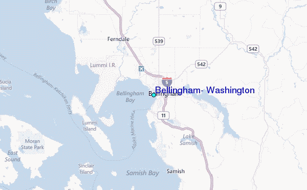 Bellingham, Washington Tide Station Location Map