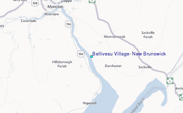 Belliveau Village, New Brunswick Tide Station Location Map