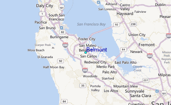 Belmont Tide Station Location Map