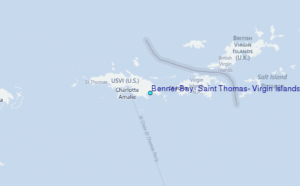Benner Bay, Saint Thomas, Virgin Islands Tide Station Location Map