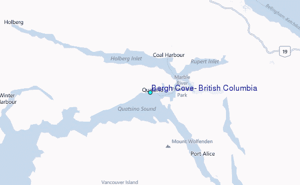 Bergh Cove, British Columbia Tide Station Location Map