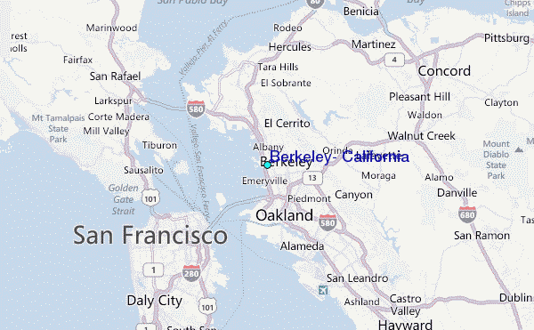 Berkeley, California Tide Station Location Map