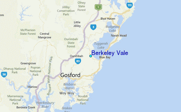 Berkeley Vale Tide Station Location Map