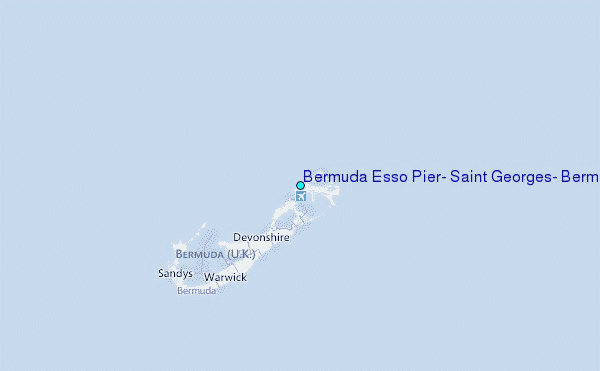 Bermuda Esso Pier, Saint Georges, Bermuda Tide Station Location Map