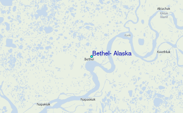 Bethel, Alaska Tide Station Location Map