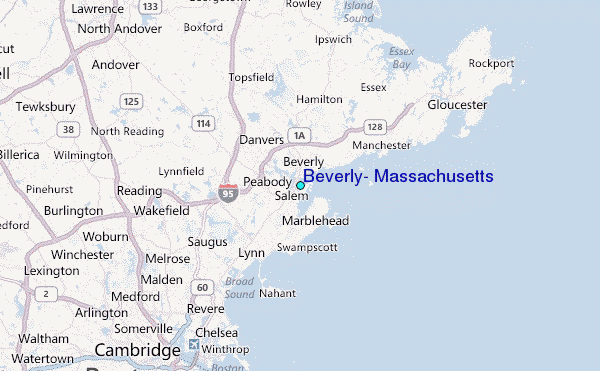 Beverly, Massachusetts Tide Station Location Map