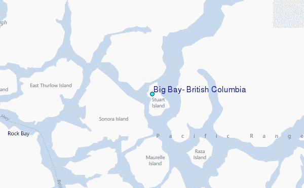 Big Bay, British Columbia Tide Station Location Map