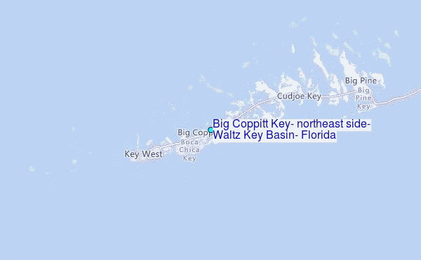 Big Coppitt Key, northeast side, Waltz Key Basin, Florida Tide Station Location Map