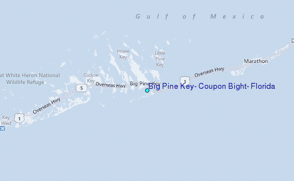 Big Pine Key, Coupon Bight, Florida Tide Station Location Map