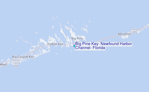 Big Pine Key, Newfound Harbor Channel, Florida Tide Station Location Map