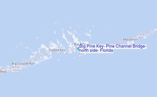 Big Pine Key, Pine Channel Bridge, north side, Florida Tide Station Location Map