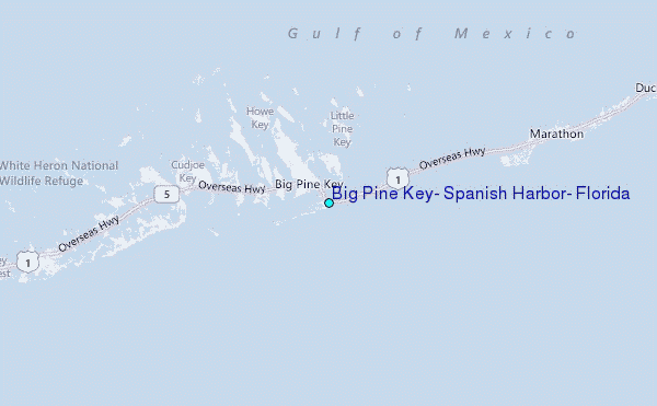 Big Pine Key, Spanish Harbor, Florida Tide Station Location Map
