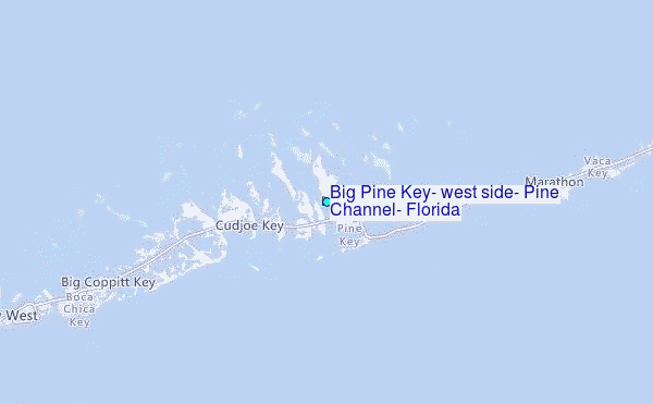 Big Pine Key, west side, Pine Channel, Florida Tide Station Location Map