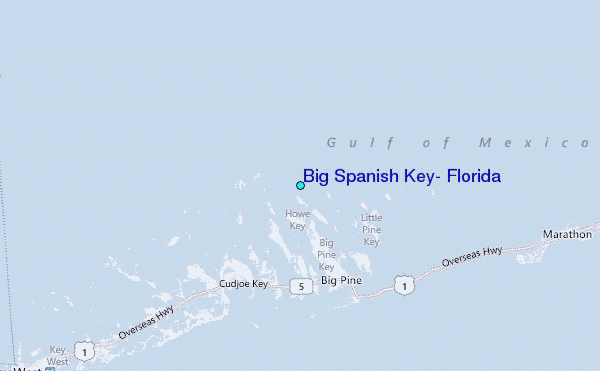 Big Spanish Key, Florida Tide Station Location Map