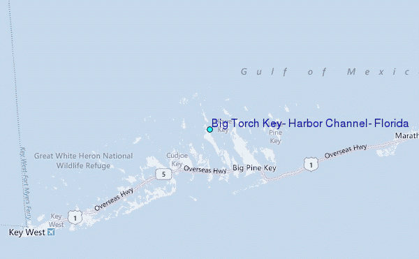 Big Torch Key, Harbor Channel, Florida Tide Station Location Map