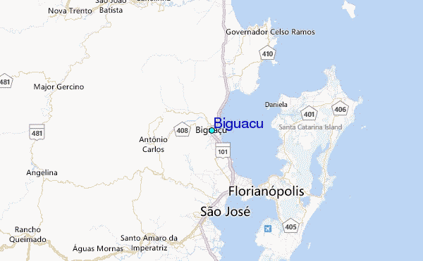 Biguacu Tide Station Location Map