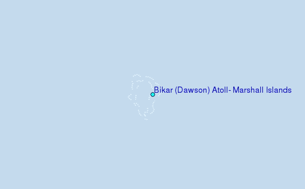 Bikar (Dawson) Atoll, Marshall Islands Tide Station Location Map